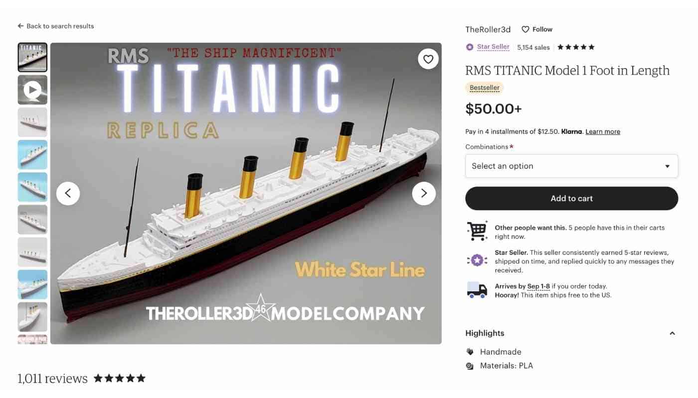 Things to 3D Print and Sell - Titanic Replica