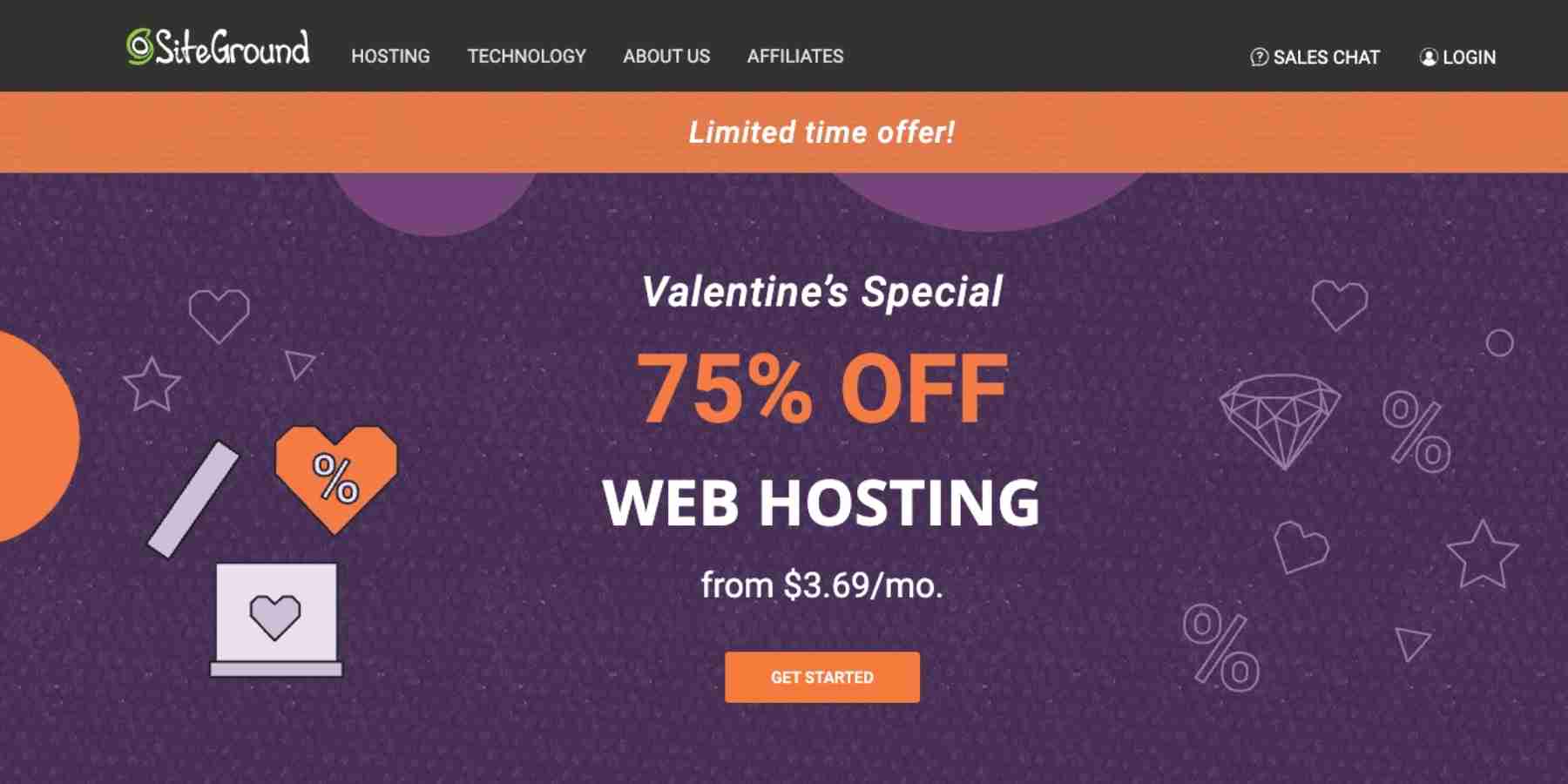 Cost of Hosting - SiteGround