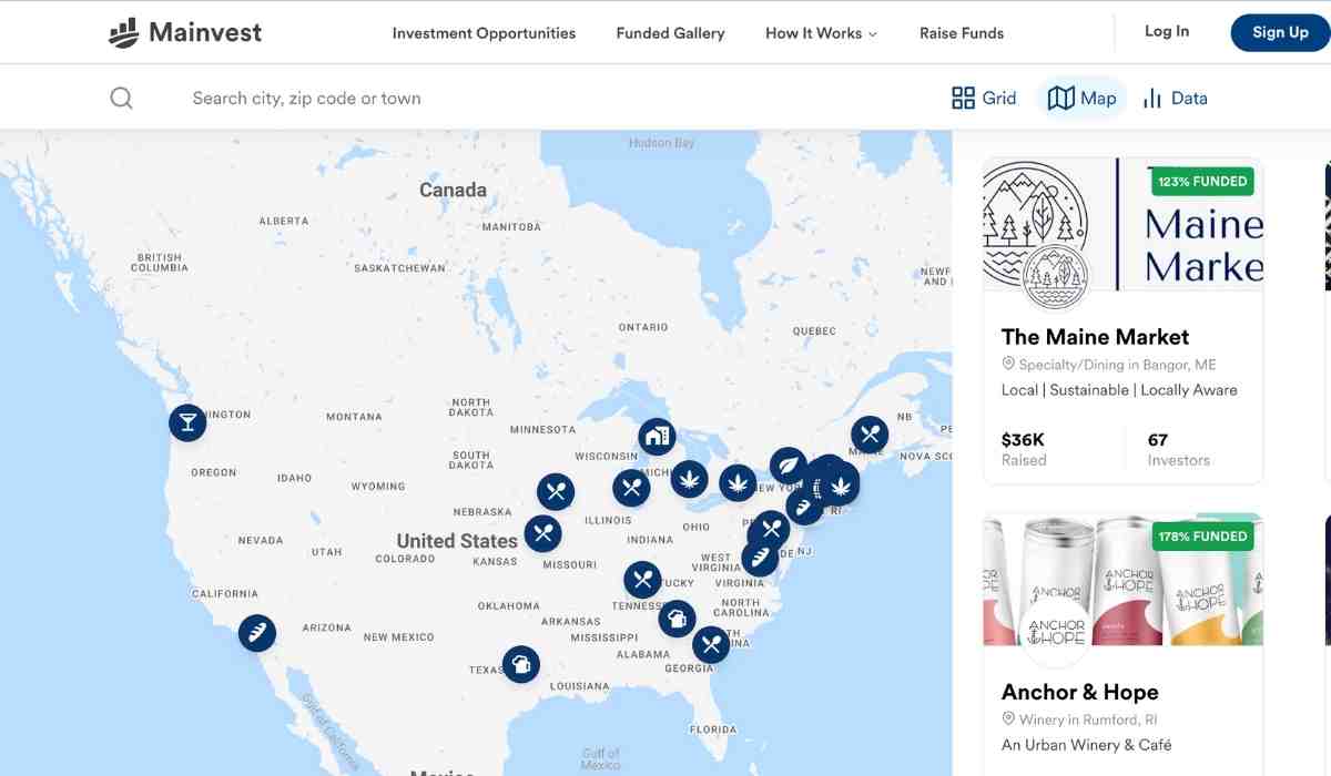 Mainvest Map View