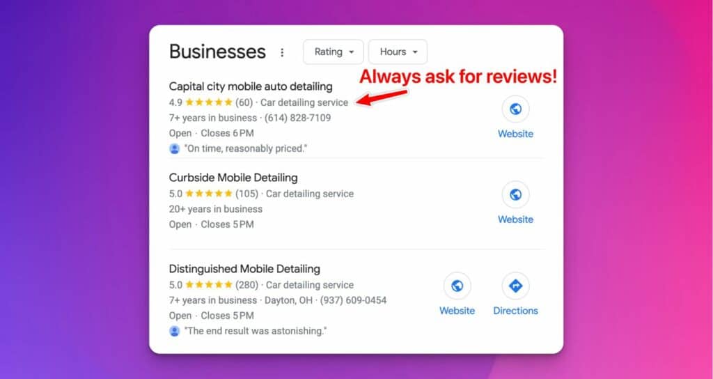 Ask for Reviews to Grow Business