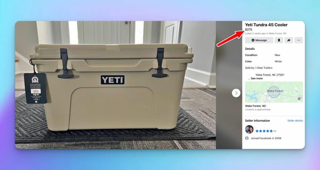 YETI cooler for Sale